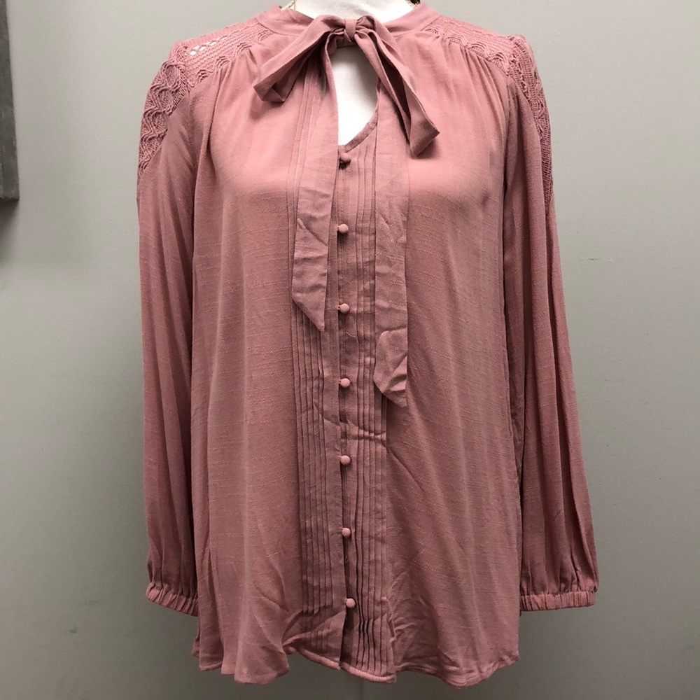 Blu Pepper tie neck blouse